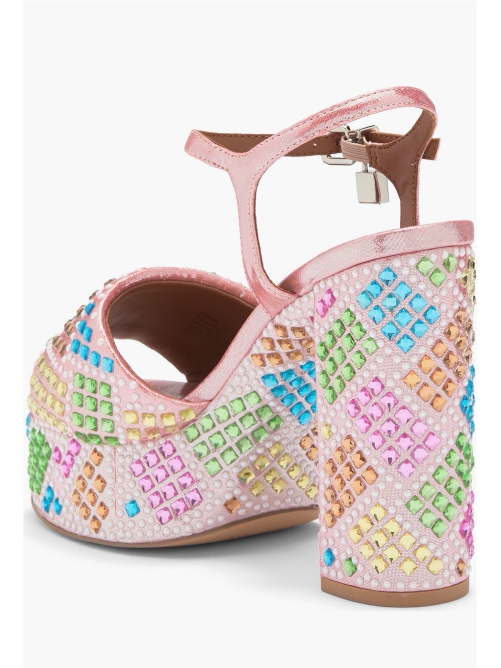 NIB Kurt Geiger Brixton Multicolor Jeweled Platform Sandals. Size 8 US (EU 39) - Picture 2 of 8